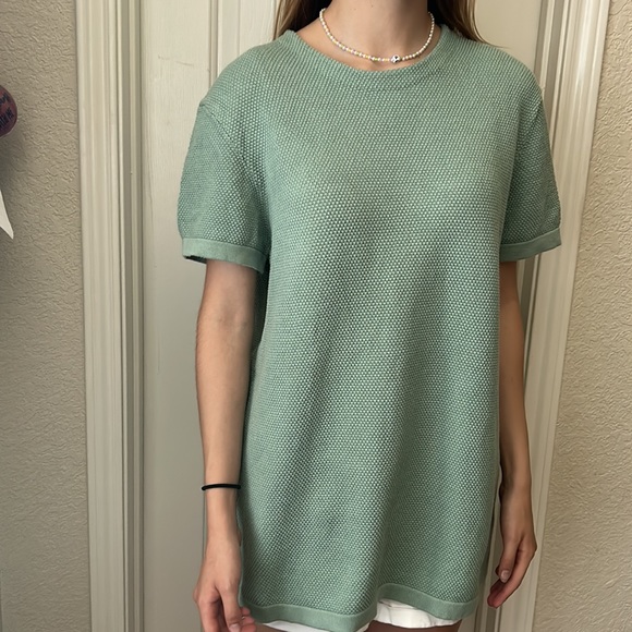 ZARA light green textured top - Picture 4 of 5